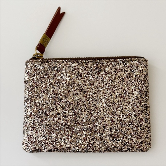 NWT Madewell Leather Small Pouch Wallet, Gold - Picture 7 of 8